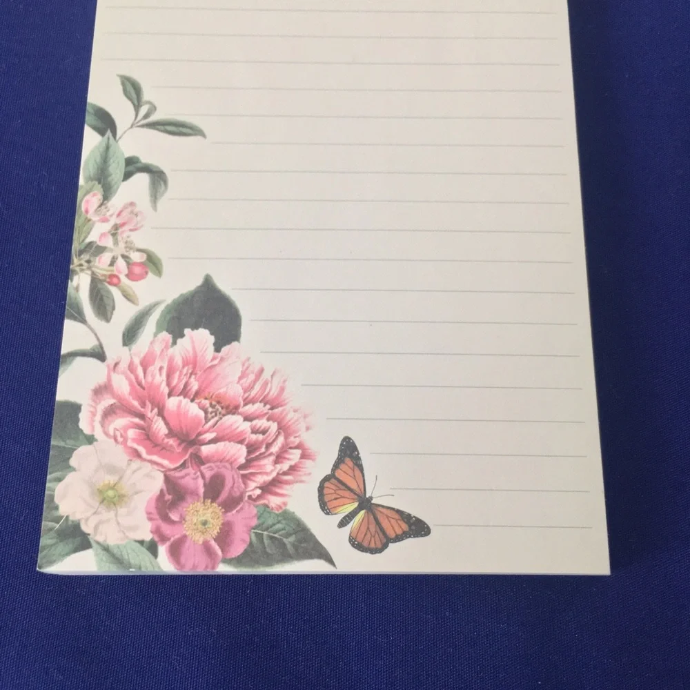 Butterfly and Flower Notepad